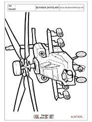 Helikopter boyama sayfaları